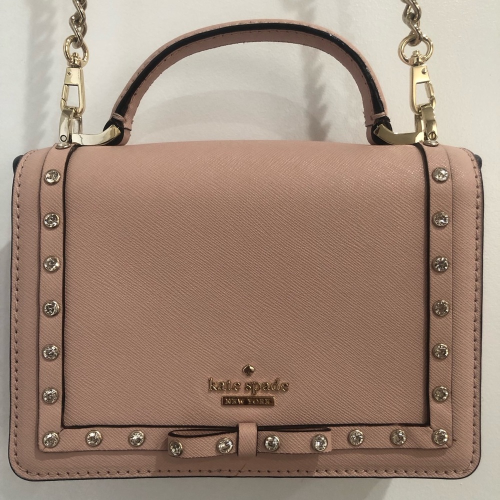 Pink Kate Spade Saffiano Leather Crossover Bag